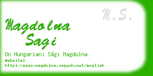 magdolna sagi business card